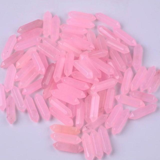 開運堂】台灣現貨天然水晶柱天然石雙尖六角柱半寶石裸石天然石晶柱拋光柱