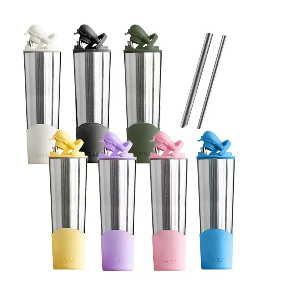 TiKOBO 鈦工坊】800ml 純鈦鯨魚杯二代純鈦保溫杯鈦杯附細吸管多