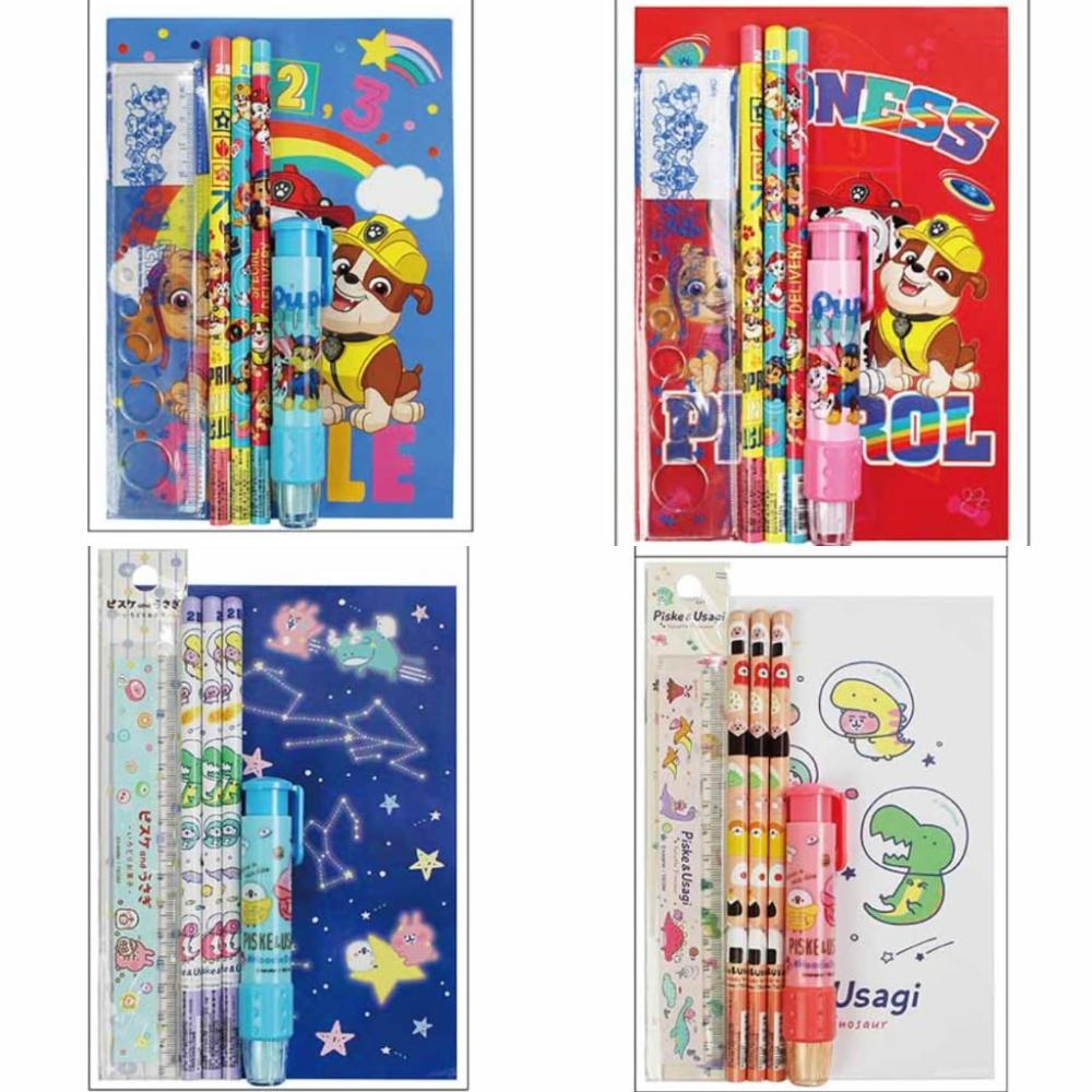 【paw patrol 汪汪隊立大功】PAW PATROL 汪汪隊立大功 汪汪隊 卡娜赫拉的小動物 OPP文具組 木頭鉛筆 鉛筆 橡皮擦 尺 直尺 筆記本