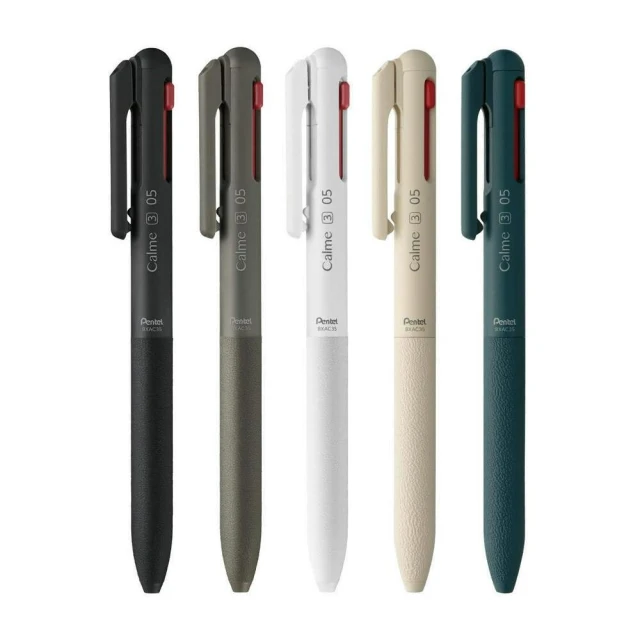 【Pentel 飛龍】0.5 Calme 靜暮 三色輕油筆 XBXAC35 多色筆