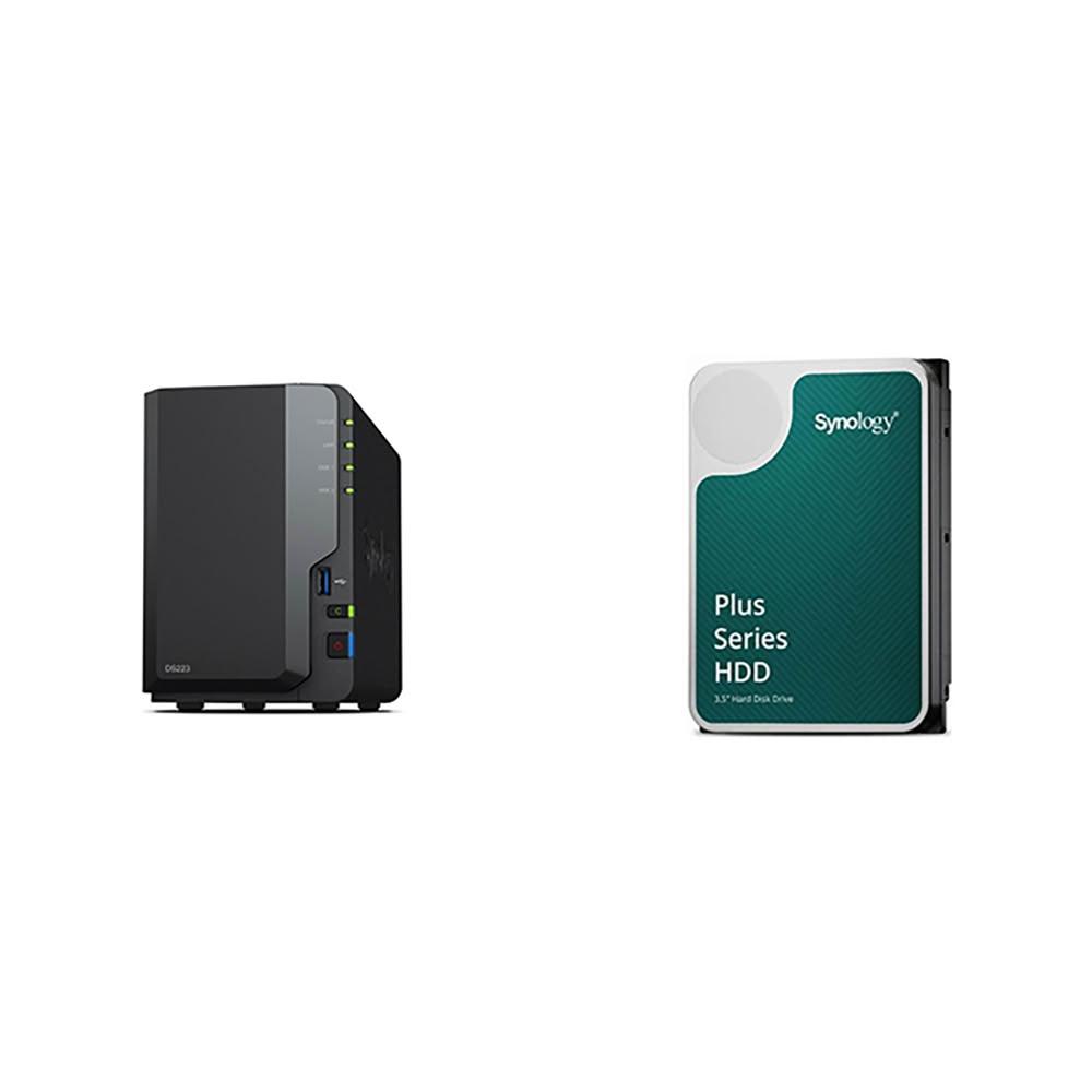 Synology 群暉科技】〈自MO價〉DS223 2Bay NAS+Synology HAT3300 PLUS