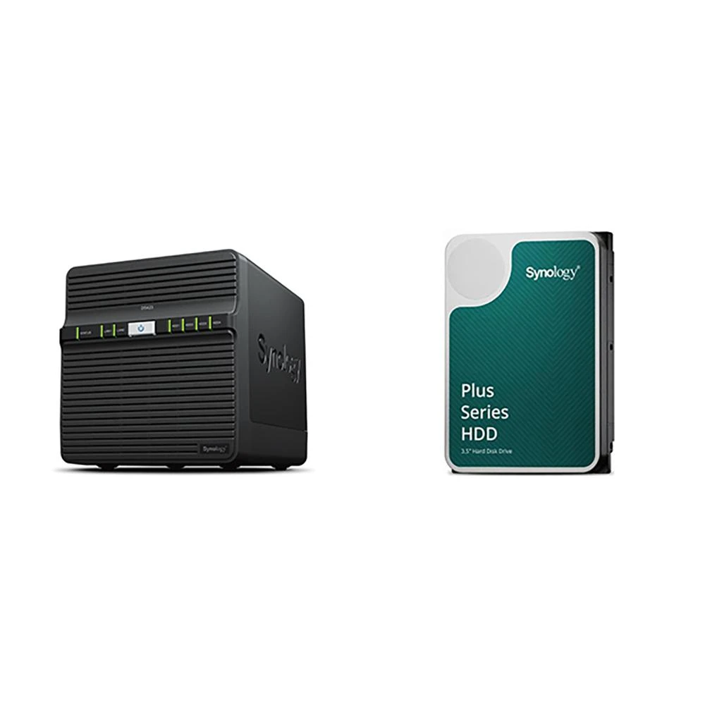 【Synology 群暉科技】〈自MO價〉DS423 4Bay NAS+Synology HAT3300 PLUS 4TB NAS硬碟(X2)
