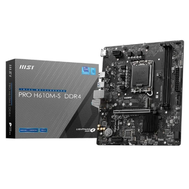 【MSI 微星】PRO H610M-S DDR4(HDMI/M-ATX/主機板/LGA1700)
