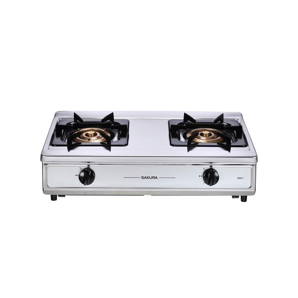 【SAKURA 櫻花】G5611 三環銅爐頭安全爐 (含標準安裝) G-5611S|台爐|三環大火|銅爐頭|瓦斯爐|