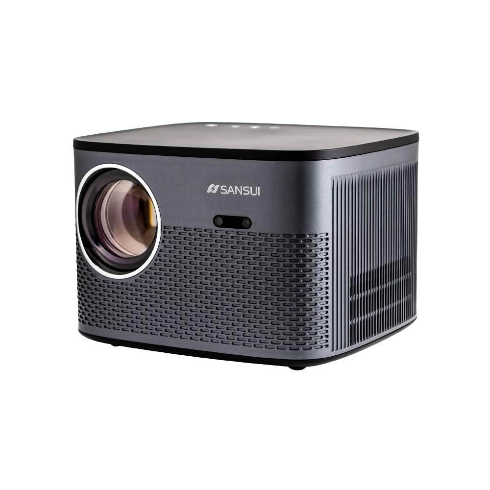 【SANSUI 山水】微型行動智慧高亮度投影機 微型投影機 戶外投影機 露營投影機 全配腳架 布幕組 SPJ-MO