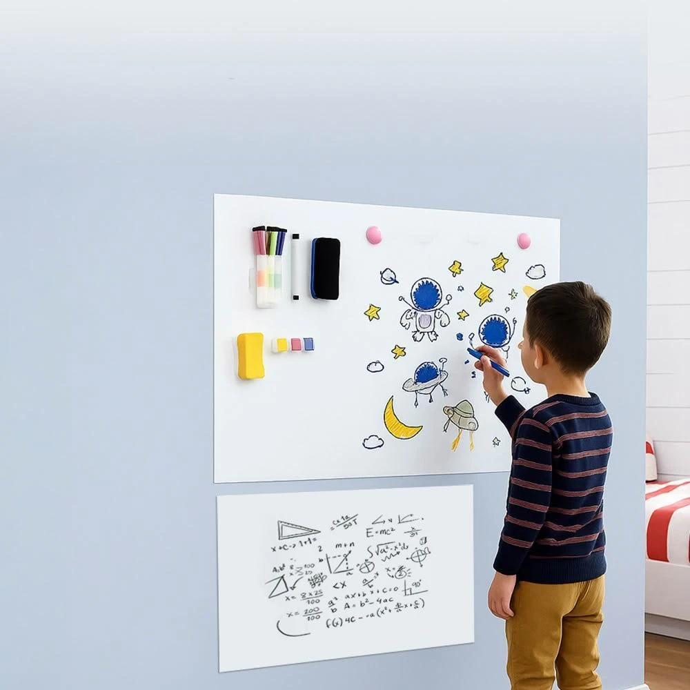 【上手家居】磁性白板貼 70x100cm(白板牆貼/白板牆貼/磁吸板)