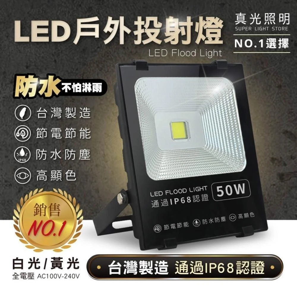 真光照明     LED戶外投射燈 白光/黃光 20W 30W 50W  聚晶款(白光) 高規款新上市 投射燈 燈具