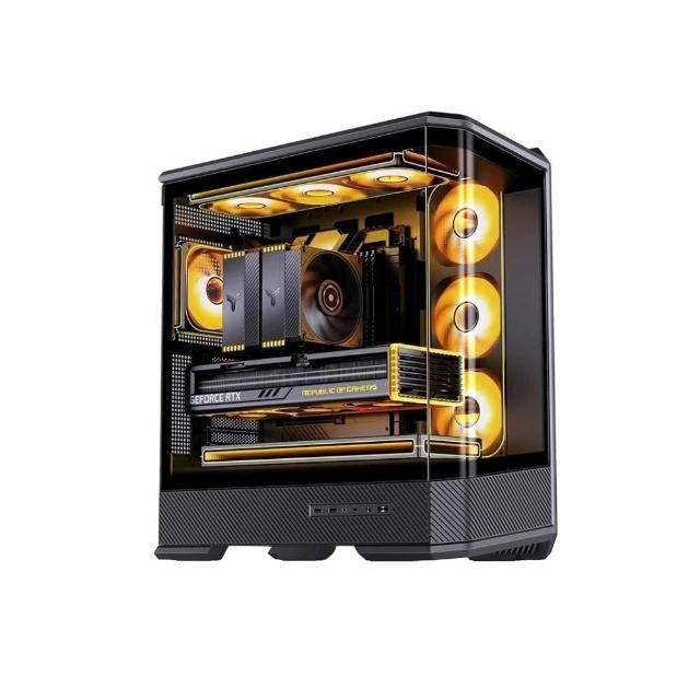 【JONSBO 喬思伯】D400 無中柱全景玻璃機殼黑/白（ATX/360水冷/10風扇）