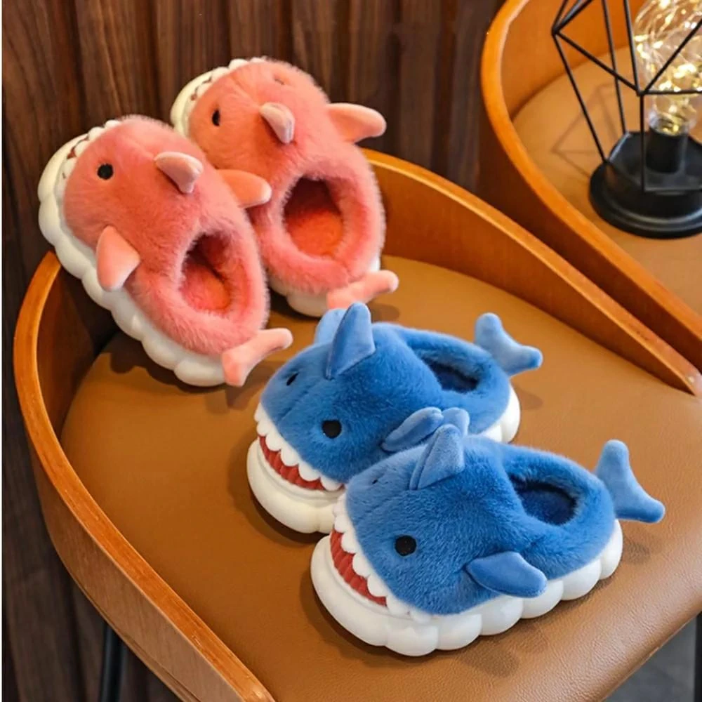 【Baby 童衣】兒童拖鞋 鯊魚造型居家室內拖鞋 男女童保暖毛絨拖鞋 幼稚園室內拖 11701