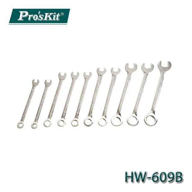 【Pro’sKit 寶工】HW-609B 小型梅開扳手組 扳手 (10支組)