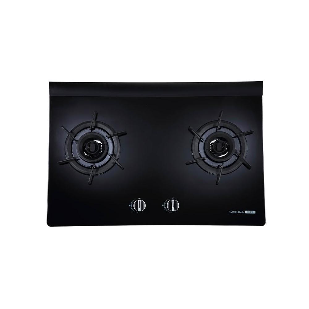  SAKURA櫻花牌 G-2921 雙口瓦斯爐，採用耐熱強化玻璃爐臺與雙炫火爐頭設計，提供強勁火力與均勻加熱。臺灣製造，具電子連續點火及第一級能源效率，瓦斯消耗量僅9~10kW，適閤家庭使用。機體尺寸775 x 520 x 145 mm，挖孔尺寸728 x 468 mm，BSMI認證R51085，保固1年，標準安裝液化瓦斯。安全耐用，節能環保首選！ 