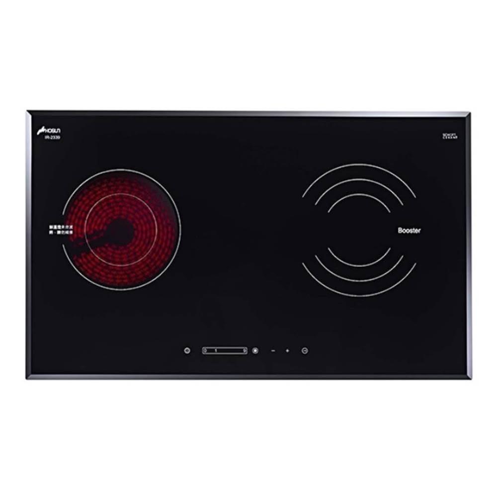 【豪山】IR-2339 IR微晶調理爐 (含基本安裝)｜檯面爐｜雙口爐｜左電陶爐、右IH爐｜9段火力｜