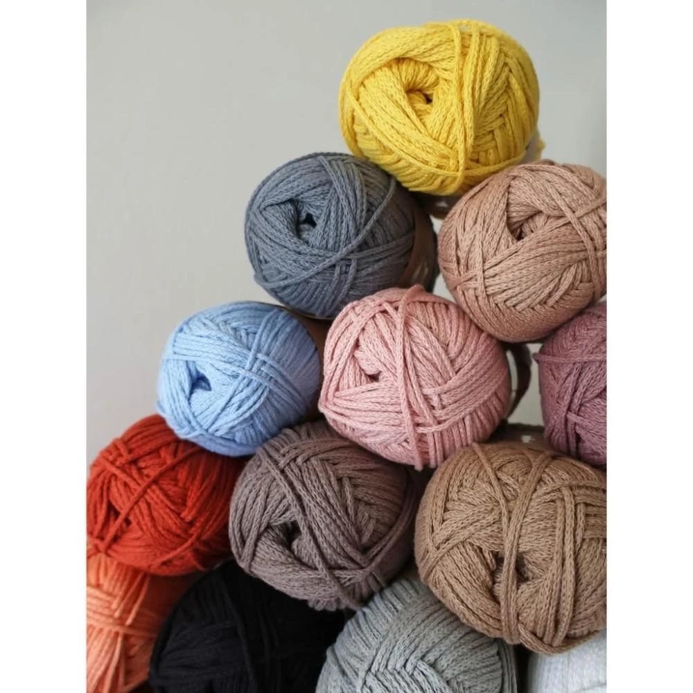 超滑順好勾！2.5mm圓股粗棉線 粗棉線 鎖鏈棉線 100%純棉 毛線 鉤針 