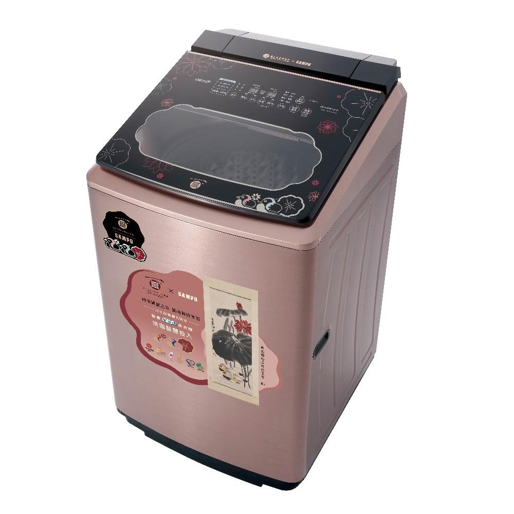 【SAMPO 聲寶】19公斤變頻智慧洗劑添加故宮聯名款荷花鴛鴦軸洗衣機ES-P19DA-NPM2