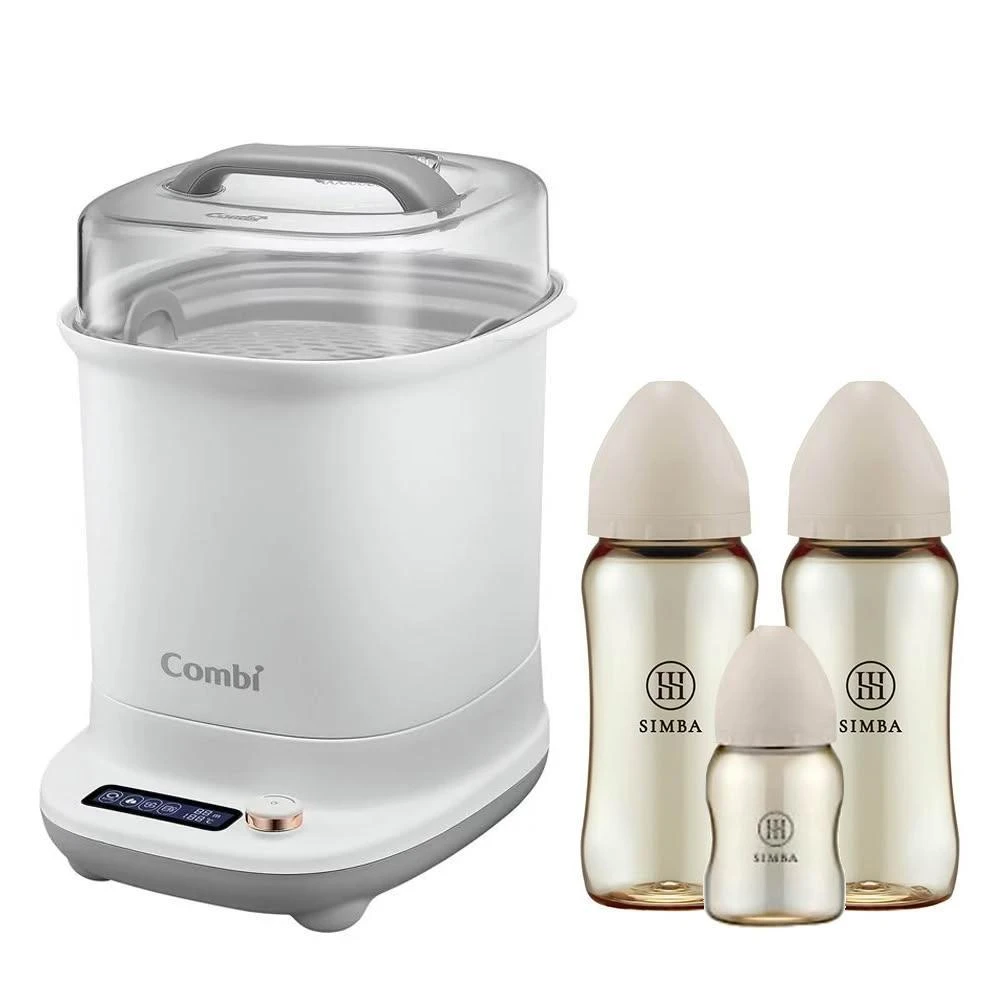 【Combi】*新生兒必備組*康貝GEN3消毒溫食多用鍋＋奶瓶組200mL*1＋360mL*2(新生兒必備清單；寶寶共和國)