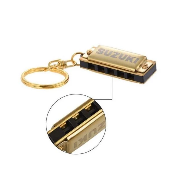 筌曜樂器 鈴木 SUZUKI MINI HARMONICA 5孔10音 迷你口琴 兒童口琴 鑰匙圈 吊飾 項鍊 小口琴