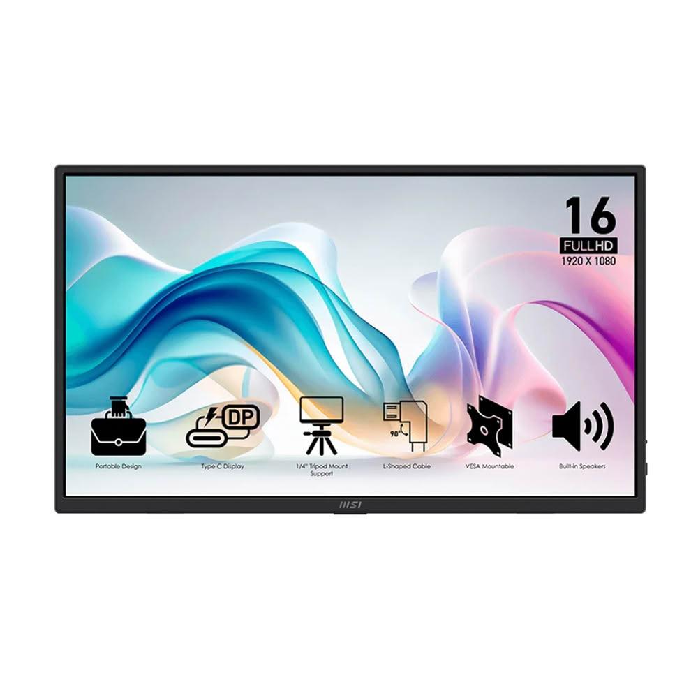 【MSI 微星】PRO MP165 E6 可攜式螢幕 (16型/FHD/Type C/喇叭/IPS)