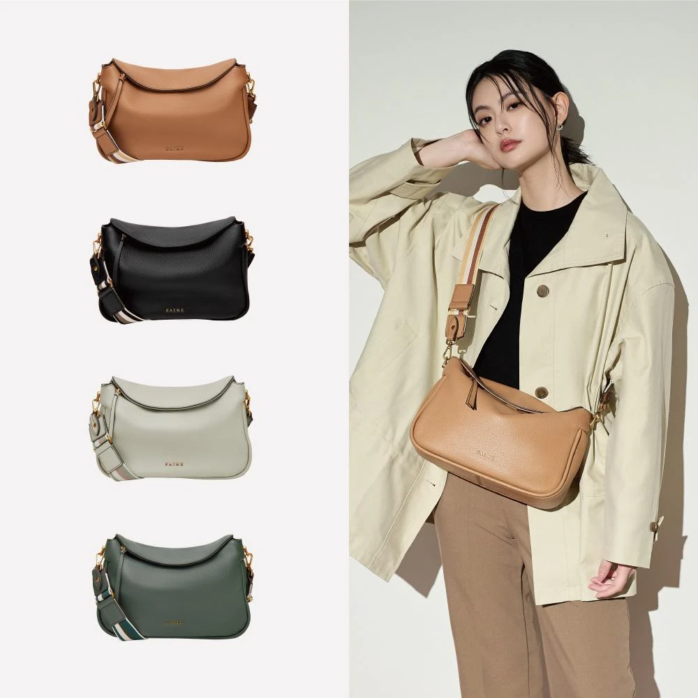 S'AIME】SAIME 東京企劃Prime 2WAY頭層真皮拉鍊軟包(M)