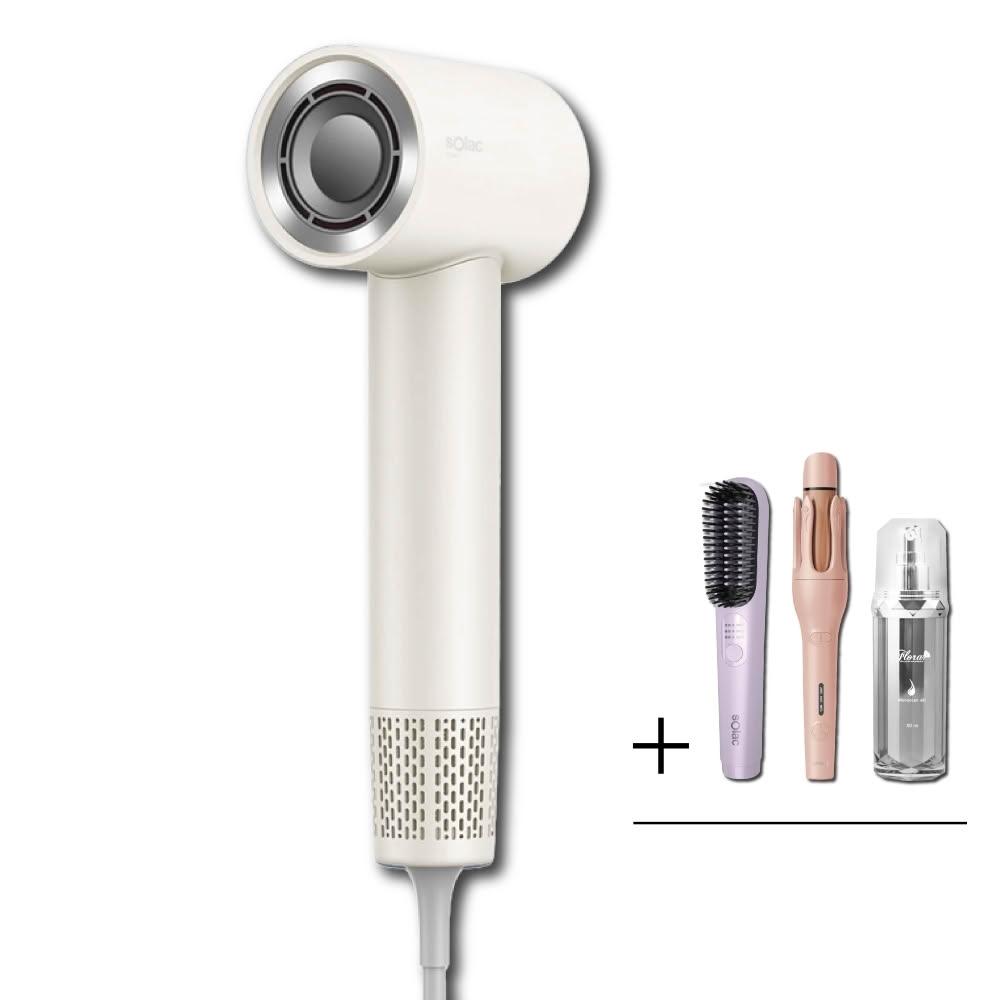 【SOLAC】搭贈組|高速智能溫控專業吹風機 SD-860 (快乾恆溫 負離子強化護髮 低噪輕量 SD860_Kimi極美職人推薦)