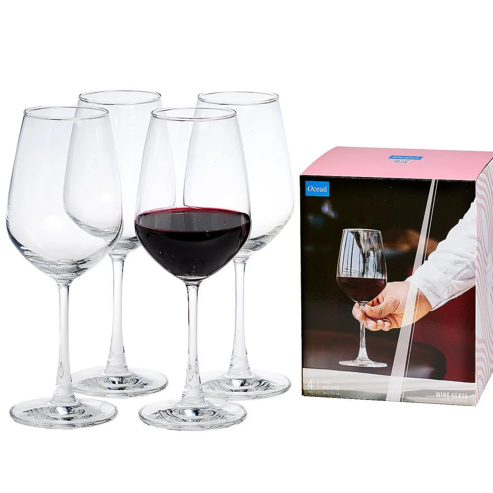 【Ocean】VINO系列 無鉛透亮紅酒杯 超值4入禮盒組 470ml (紅酒杯 禮盒組)