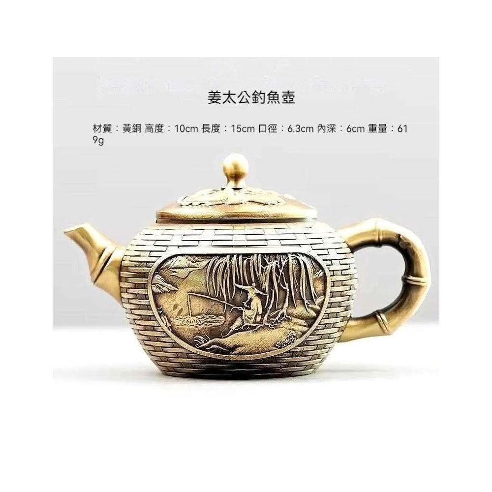 銅器 竹子茶壺 銅壺 茶道具 文房具 工芸品 置物 銅器 茶道具 工芸品