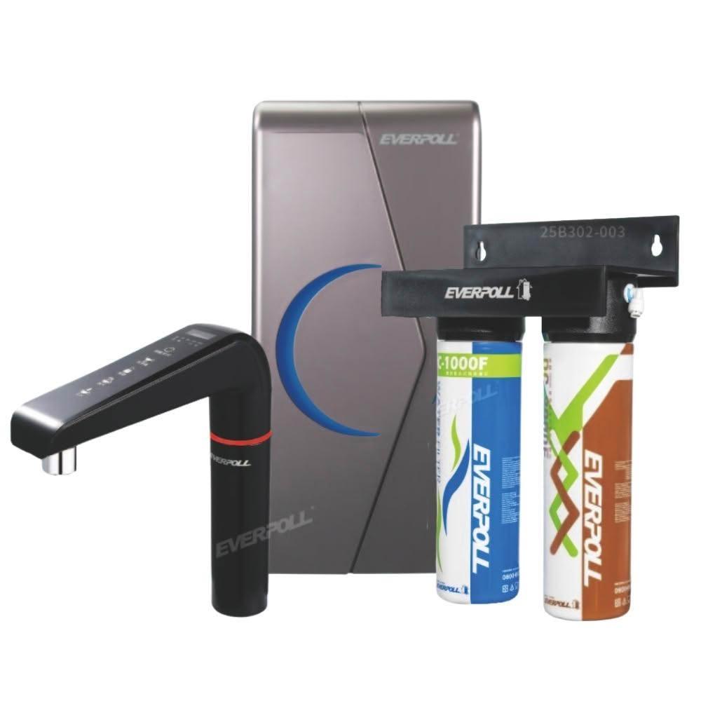 【EVERPOLL】EVB298 廚下型雙溫UV觸控飲水機 ( 搭配 DCP-3000HA 經典複合淨水器) 贈全台安裝服務