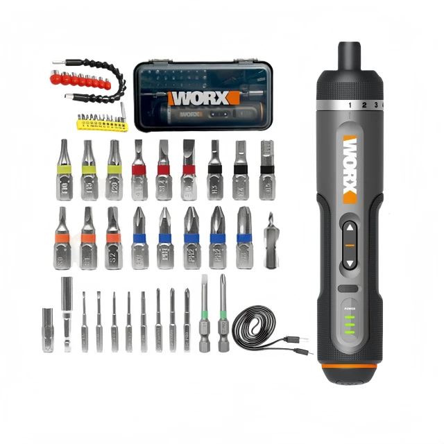 【WORX 威克士】限時降 4V 0.5-5Nm 鋰電起子機 迷你起子機 電動螺絲起子 充電式起子機 家用 電鑽 維修 精密作業 WX242