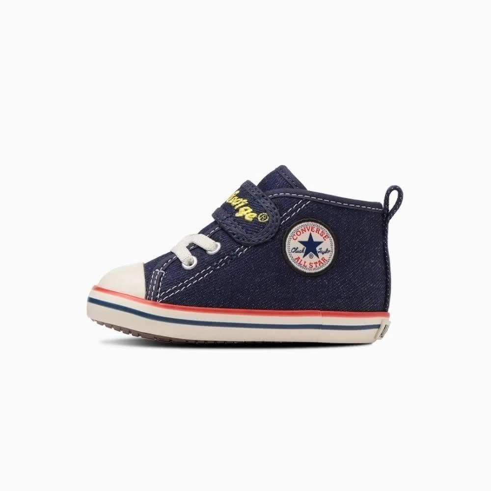 【CONVERSE】預購 日本限定 Converse BABY OSARUNOGEORGE 童鞋 小童12-15 好奇猴喬治 藍色