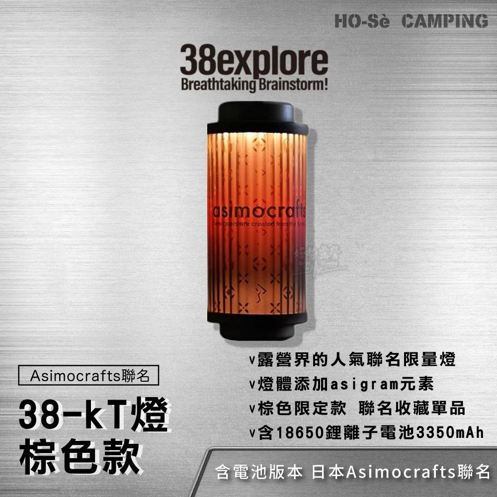 Asimocrafts x 38explore 聯名MIYABI 38KT燈半透明紅色款-含電池【好勢