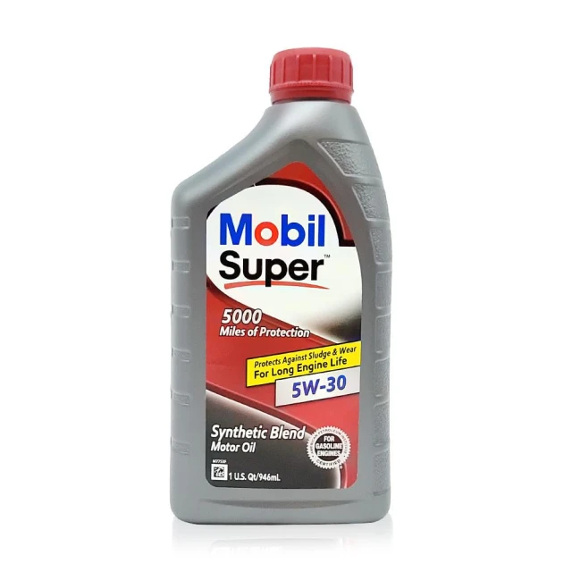 【MOBIL 美孚】Mobil 美孚 機油｜Super 5000 5W30｜946ml｜合成｜API SP｜保護引擎｜美國製造｜庫柏蒂諾