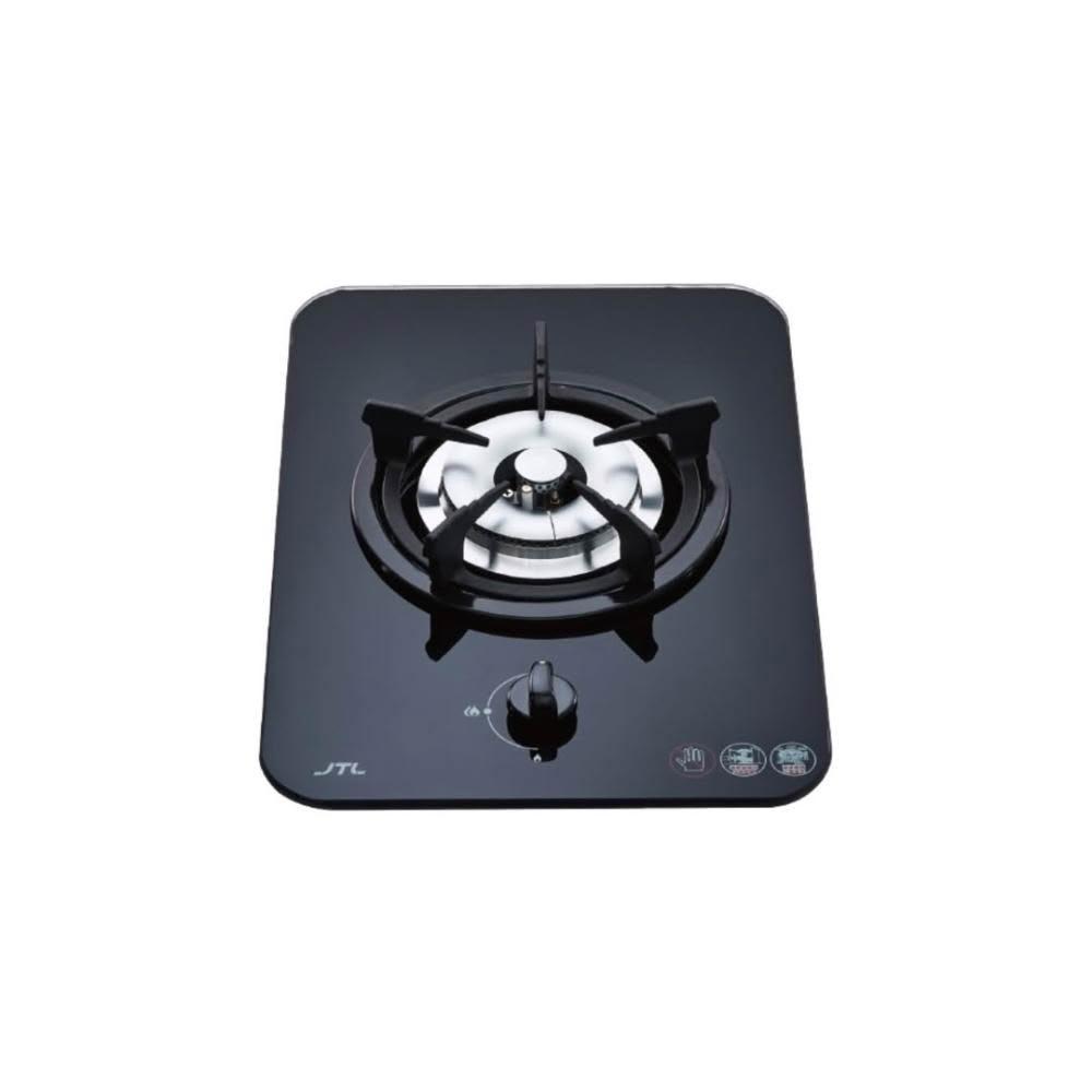 【喜特麗】JT-GC111A 單口玻璃檯面爐 (含基本安裝)｜檯面爐｜可併爐｜黑玻｜小空間適用｜鑄鐵爐架｜銅合金爐頭｜瓦斯爐｜