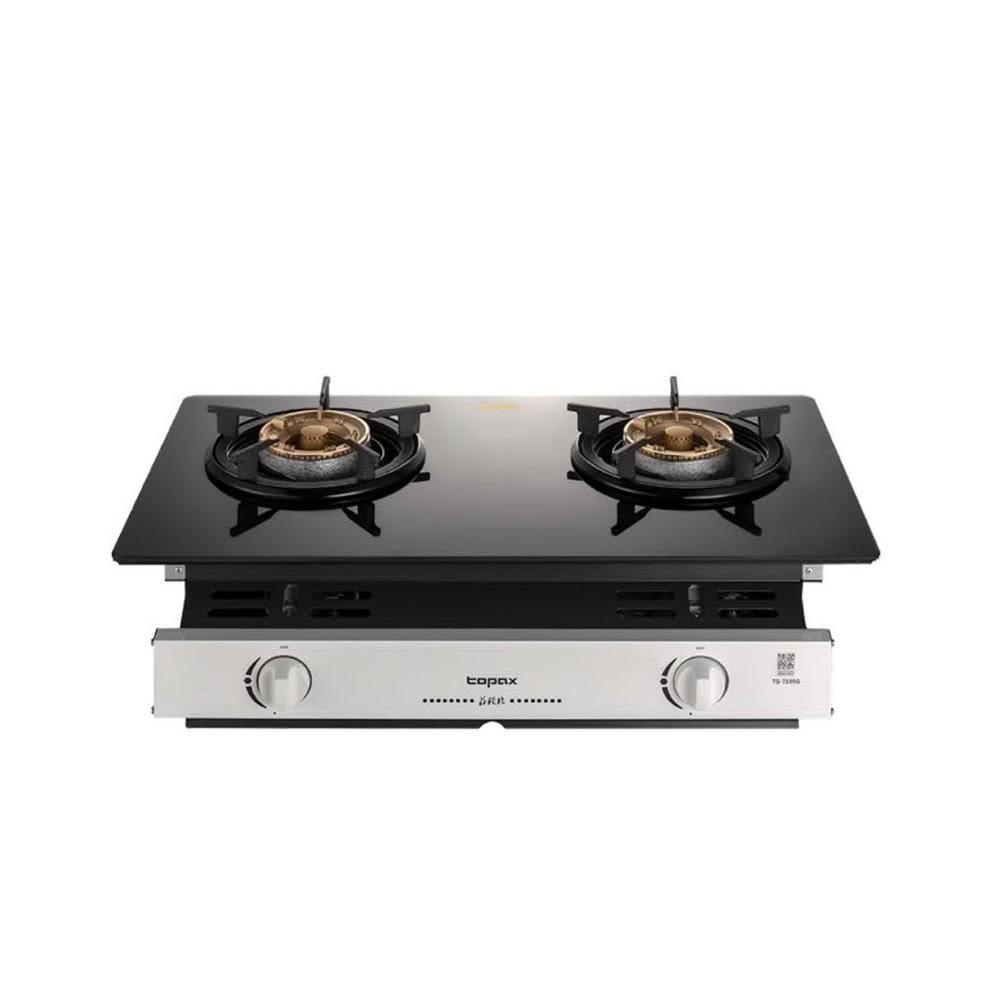 【莊頭北】TG-7105G 玻璃嵌入爐 (含基本安裝)｜崁入爐｜黑玻｜銅蓋爐頭｜低爐架設計｜鑄鐵爐架｜瓦斯爐｜