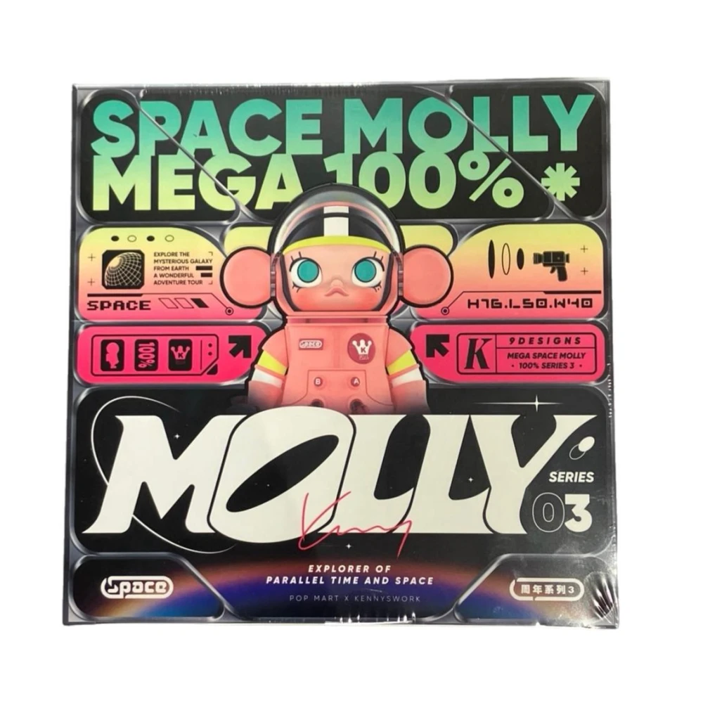POPMART 泡泡瑪特】MEGA SPACE MOLLY 100% 周年系列3 手辦公仔盲