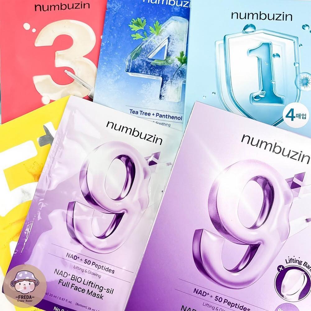 numbuzin】韓國Numbuzin 潤碧之茵數字面膜面膜保濕膠原蛋白補水舒緩盒裝肥達代購
