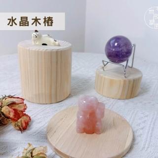水晶木樁｜木質圓形展示台｜木樁｜木柱水晶展示架花盆底座增高架墊高架