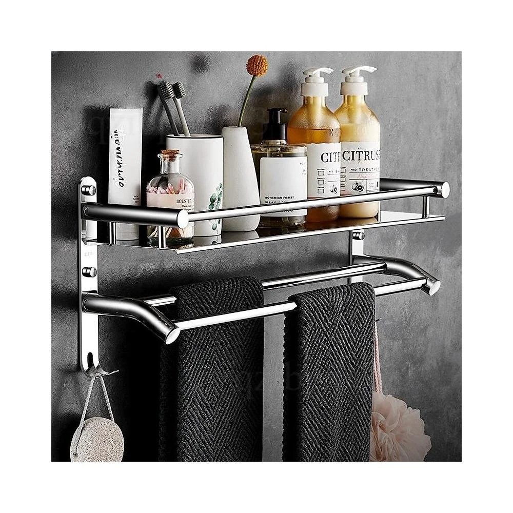 掛式浴巾掛架一體浴巾架晾曬桿吸盤毛巾架免打孔浴巾架廁所置物架衛生間浴巾架收納浴巾架壁