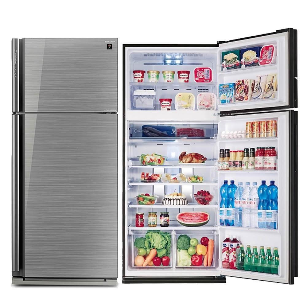 【SHARP 夏普】583公升一級能效變頻玻璃鏡面雙門冰箱SJ-GD58V-SL(含拆箱定位+舊機回收)