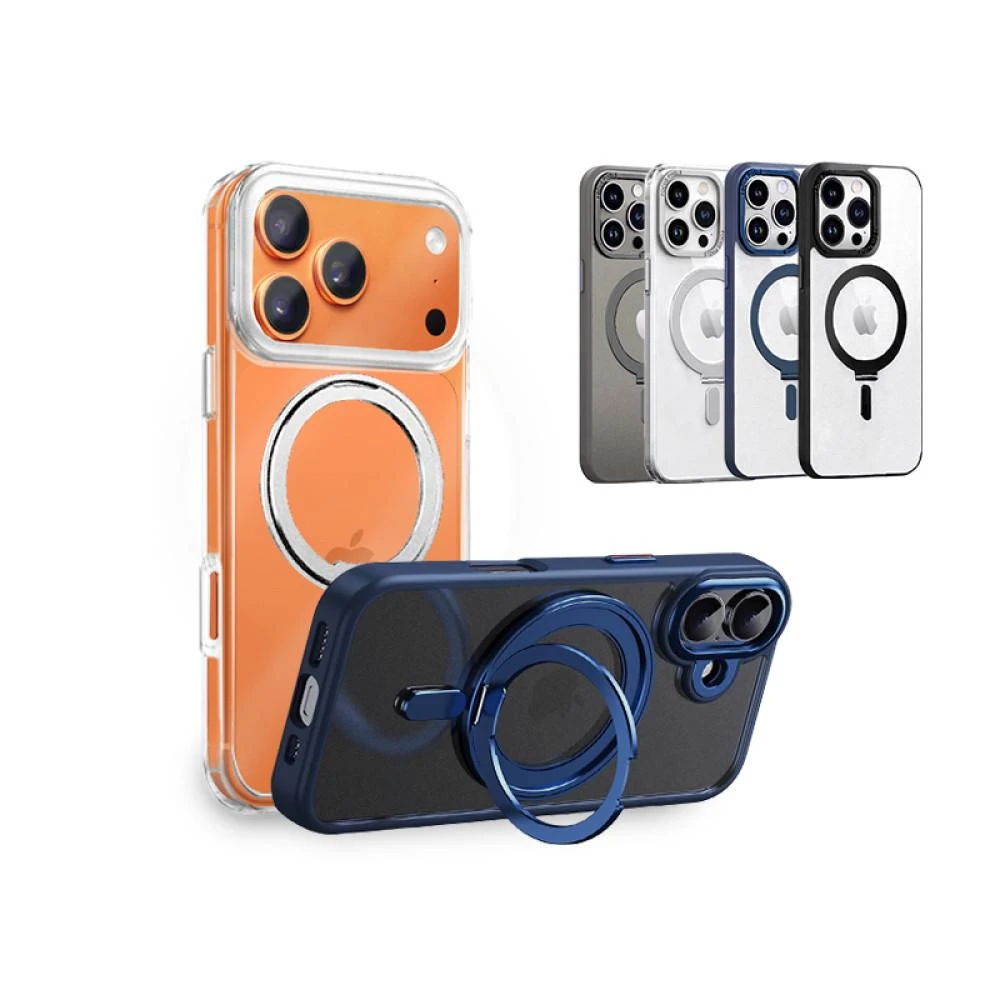 【貼膜達人】蘋果 360度旋轉磁吸支架殼 Magsafe 手機保護殼 適用iPhone 17 16 15 Pro Max 14 13