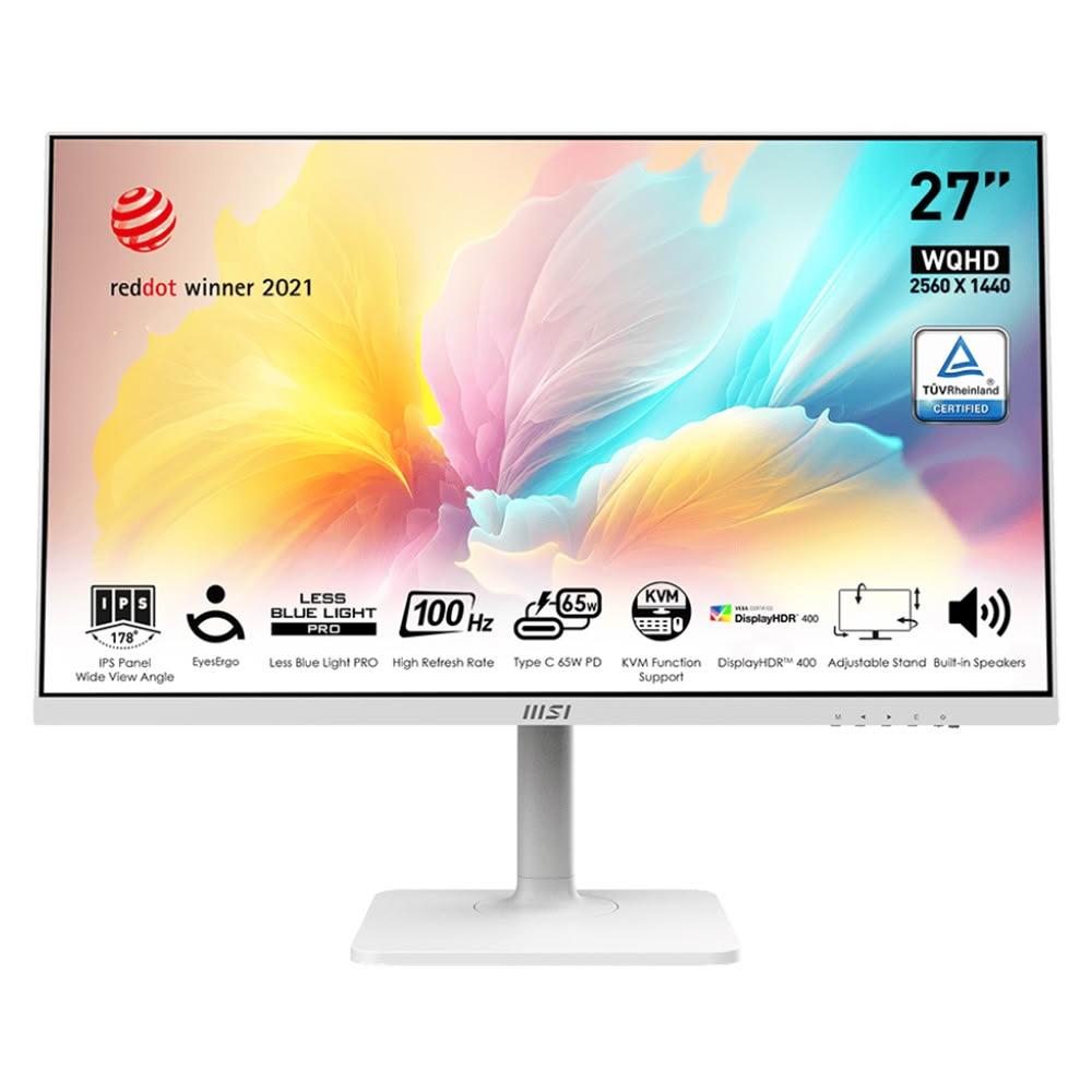 【MSI 微星】Modern MD272QXPW 27型 IPS WQHD 100Hz 美型螢幕《白》