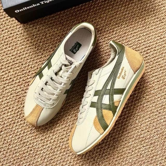Onitsuka Tiger】Onitsuka Tiger Runspark 鬼塚虎復古皮革德訓鞋復古棕