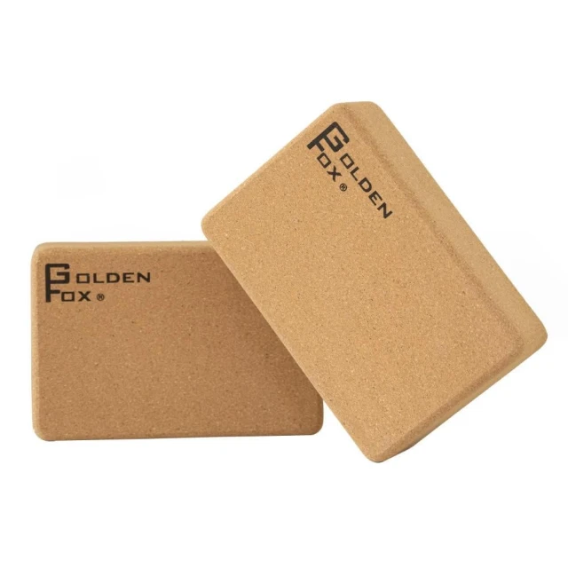 【GOLDEN FOX】軟木瑜珈磚 GF-005(二入) 瑜珈專用/居家運動健身/瑜珈輔具Yoga Block
