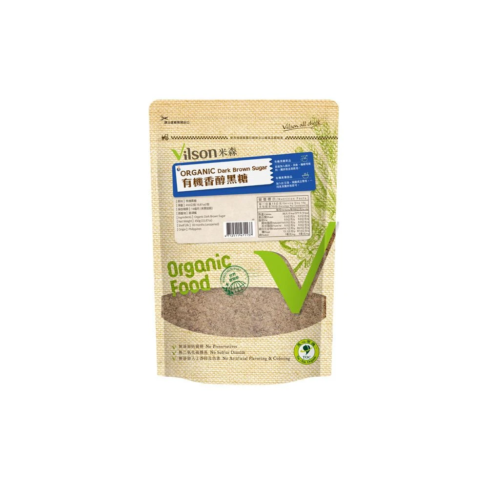 【Vilson 米森】有機香醇黑糖(450g/包)CYC