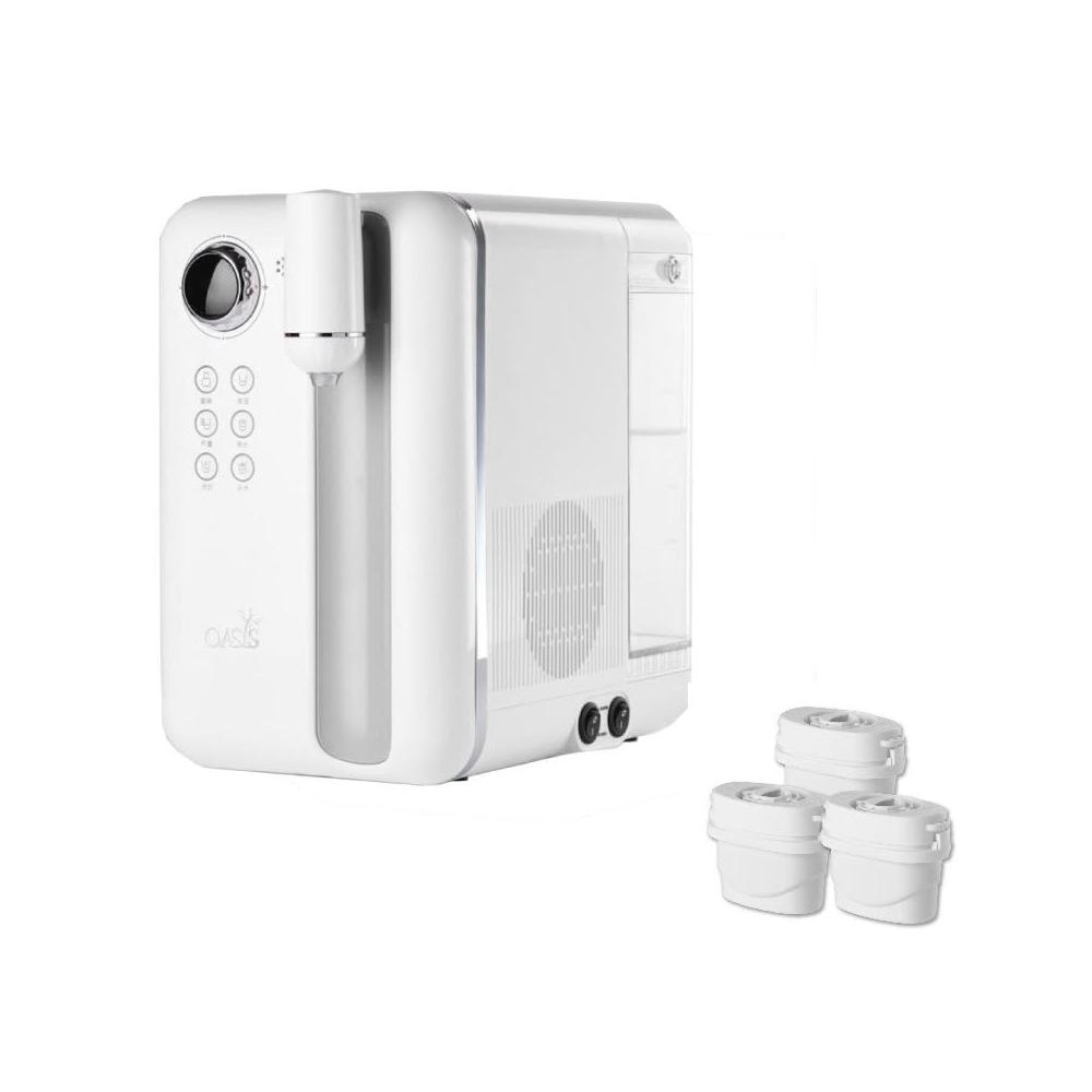 【OASIS】OASIS Curve 瞬熱製冷 UVC 濾淨飲水機 淨水器 SGS檢驗 可生飲 免安裝 桌上型 13段可調溫 贈濾心