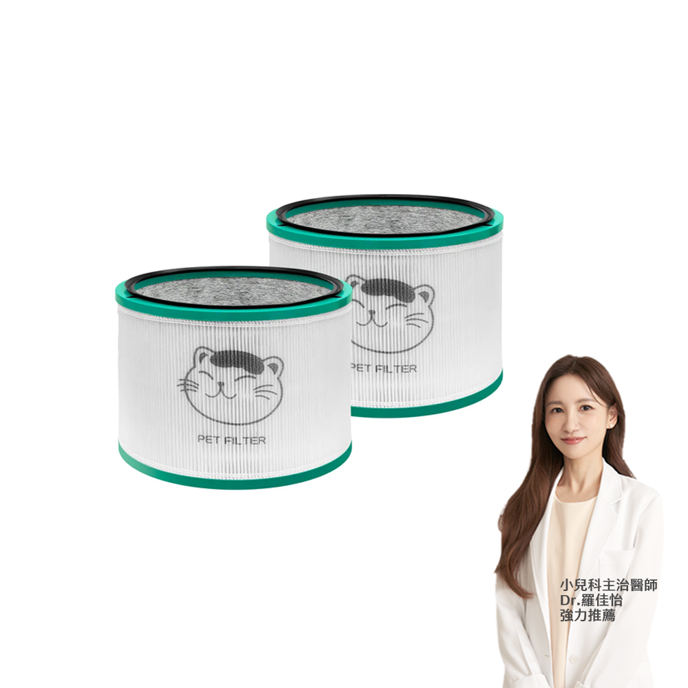 【Have Green Days 綠綠好日】兩入組_適用 Dyson HP00 HP01 HP02 HP03 DP01 DP03 HEPA抗敏濾芯(濾網)