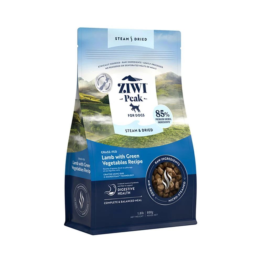 【ZIWI 巔峰】微蒸系列狗糧 草飼羊800g/1.5kg/3.2kg(狗飼料/全犬/成犬/微蒸乾式)