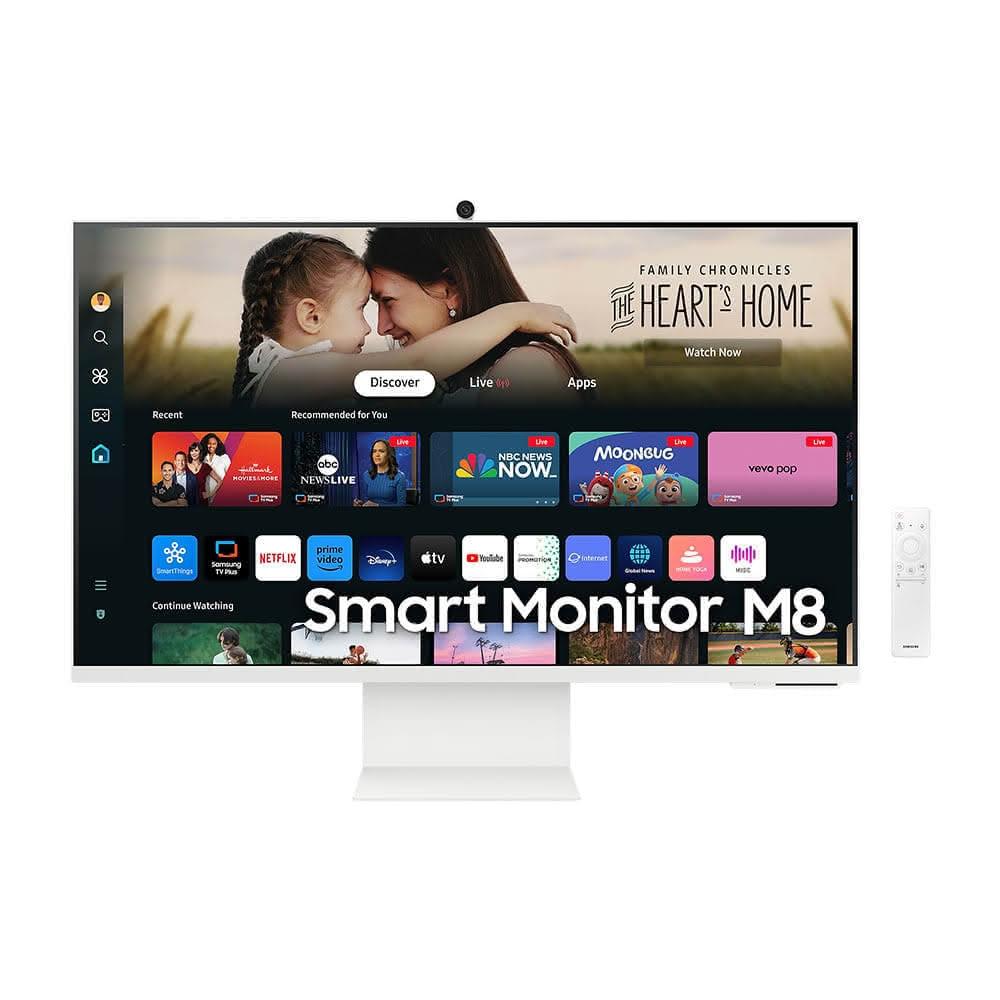 【Samsung 三星】M8 S32DM803UC 2024 智慧聯網螢幕 白色(32型/4K/VA/AI 影像升頻/Type-C)