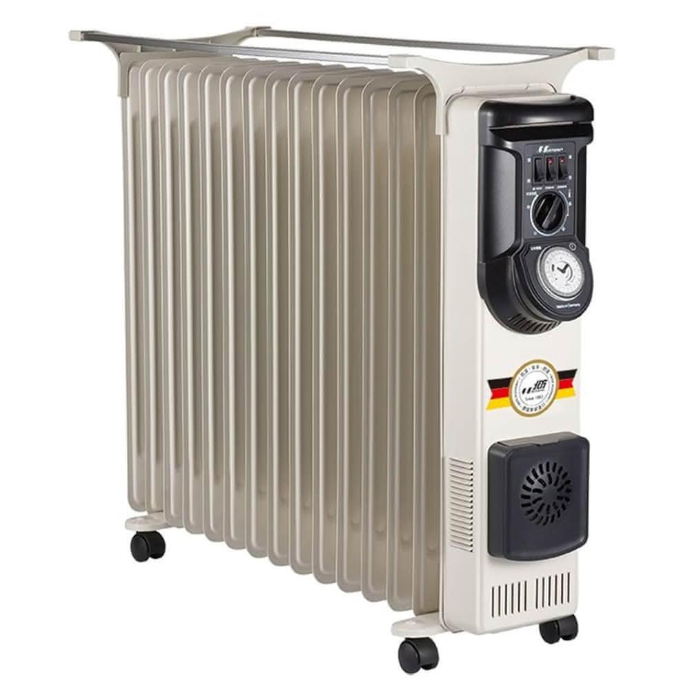 【NORTHERN 北方】葉片式恒溫電暖爐-15葉片-NB-15ZL 220V 附烘衣架、送220V電暖器專用延長線