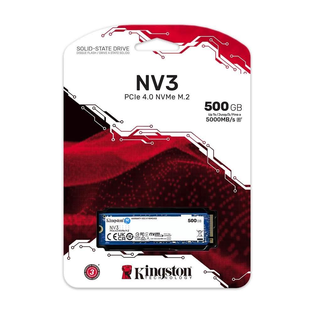 Kingston 金士頓】NV3 500GB NVMe PCIe4.0 M.2 SSD 高效能固態硬碟讀取