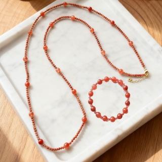 Paiya 派亞】天然四川瓦西南紅瑪瑙冰飄項鍊/手串二選一賣完不補