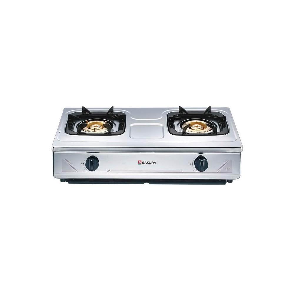 SAKURA櫻花 瓦斯爐 全白鐵 安全爐 G632KS 台爐 不鏽鋼 二口爐 (全國安裝)